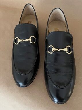 Pascucci black loafers size 38.5 Italian